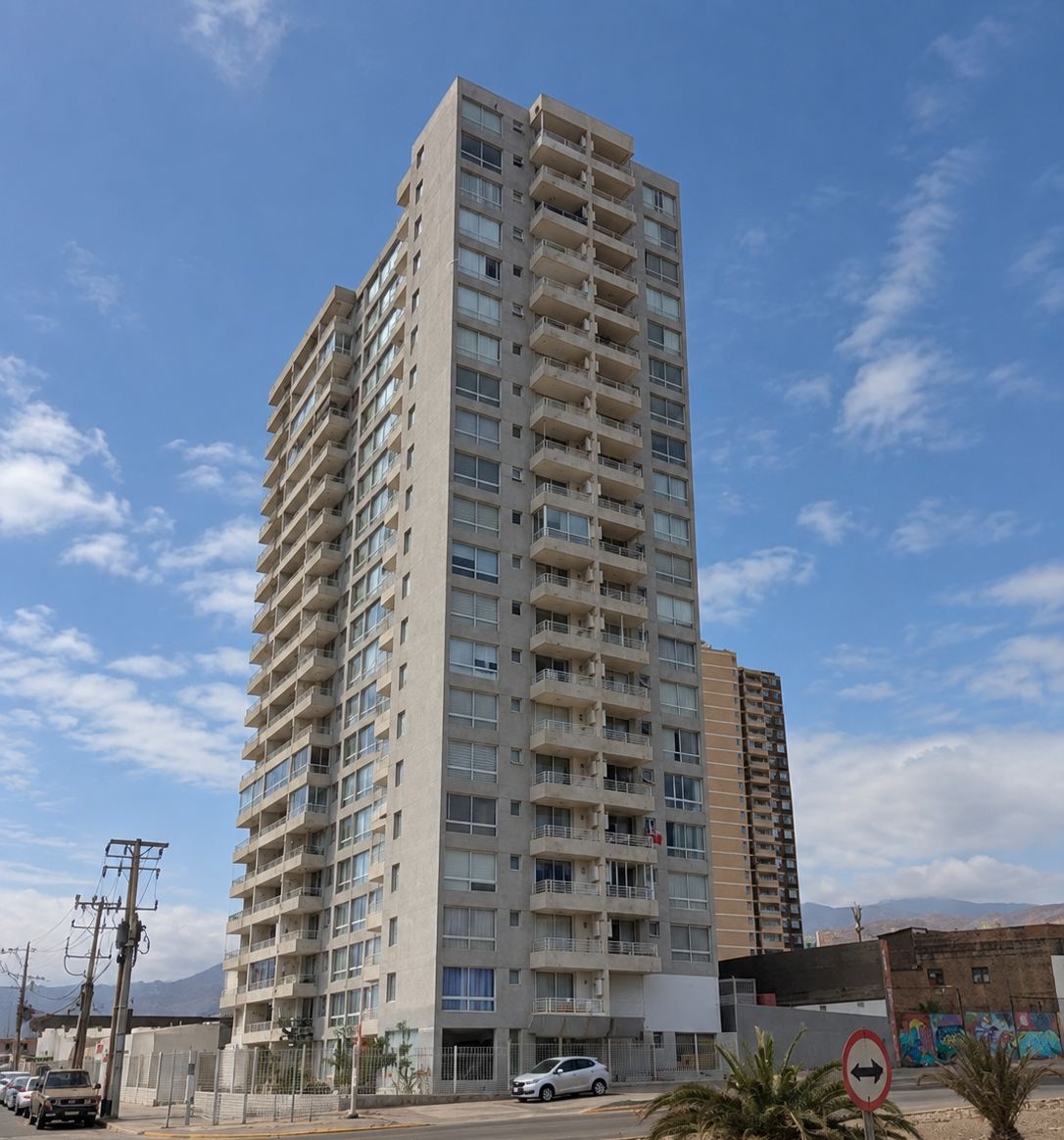 Departamento en Arriendo Edificio Vista Horizonte | 2 Dormitorios | 2 Baños en Suite | Vista al Mar | Estacionamiento | Bodega | GC Incluidos | $710.000 | Antofagasta